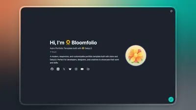 Bloomfolio - Astro Portfolio Template cover